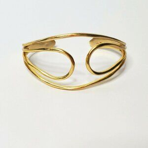 Stella & Dot Women's Cuff Bracelet Adjustable Gold Toned